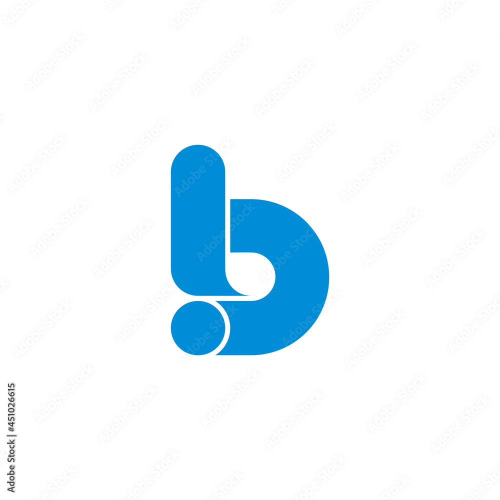 letter ib simple geometric design unique logo vector letter ib simple geometric design unique logo vector