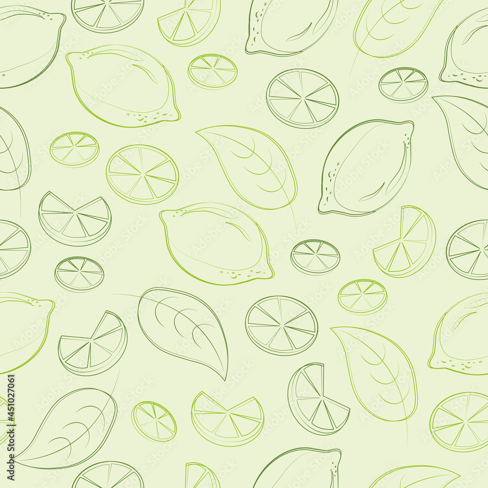 Delicate pattern with lime Delicate pattern with lime