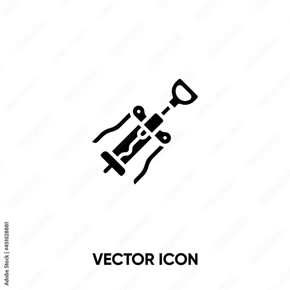 Corkscrew vector icon. Modern, simple flat vector illustration for website or mobile app.Wine opener symbol, logo illustration. Pixel perfect vector graphics Corkscrew vector icon. Modern, simple flat vector illustration for website or mobile app.Wine opener symbol, logo illustration. Pixel perfect vector graphics
