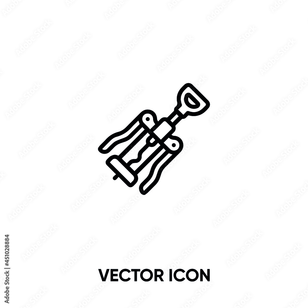 Corkscrew vector icon. Modern, simple flat vector illustration for website or mobile app.Wine opener symbol, logo illustration. Pixel perfect vector graphics Corkscrew vector icon. Modern, simple flat vector illustration for website or mobile app.Wine opener symbol, logo illustration. Pixel perfect vector graphics