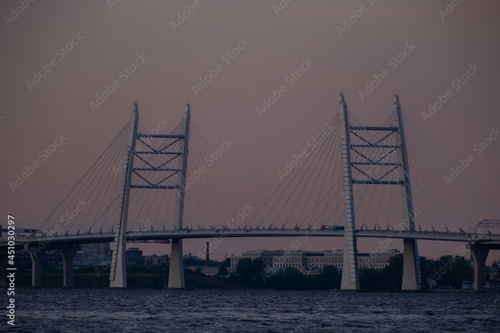 Fototapeta premium Western high-speed diameter of St. Petersburg