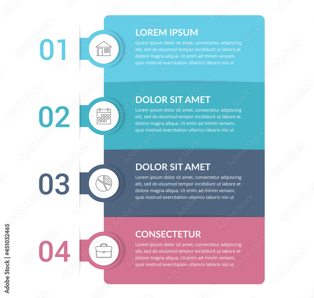 Infographic template with 4 steps, workflow, process chart Infographic template with 4 steps, workflow, process chart