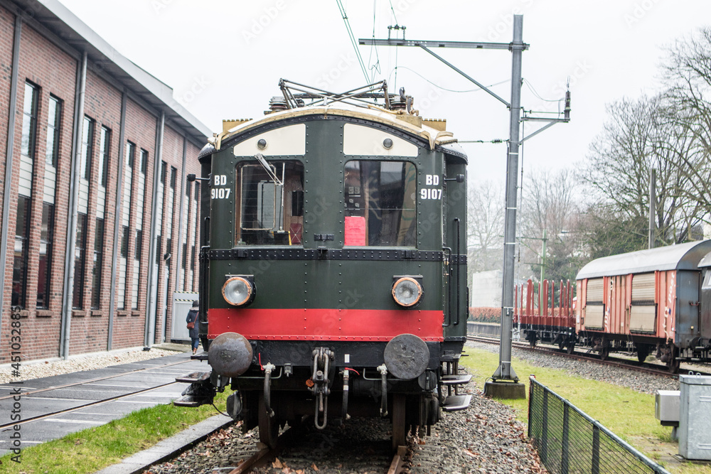 Train in the Dutch Railway Museum, Utrecht, the Netherlands Train in the Dutch Railway Museum, Utrecht, the Netherlands