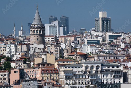 Istanbul landscape view of the galata tower