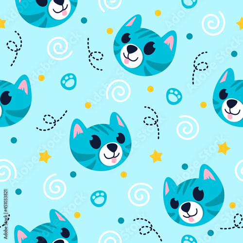 Little kitten pattern illustration design
