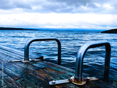 Canvas Print Fornebu bathing