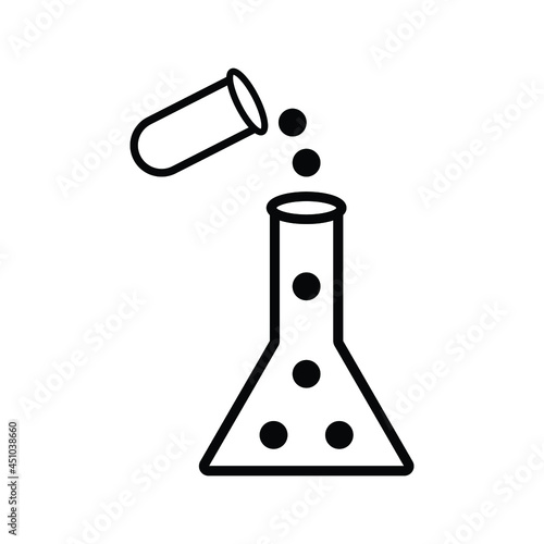 Experiment icon. Gray vector graphics.