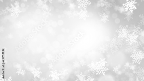 Abstract christmas background with snowflake and light bokeh, wallpaper illustration © NARANAT STUDIO