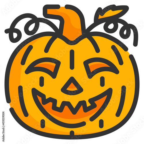 pumpkin line icon