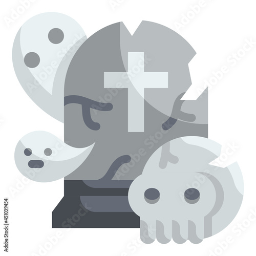 tombstone flat icon