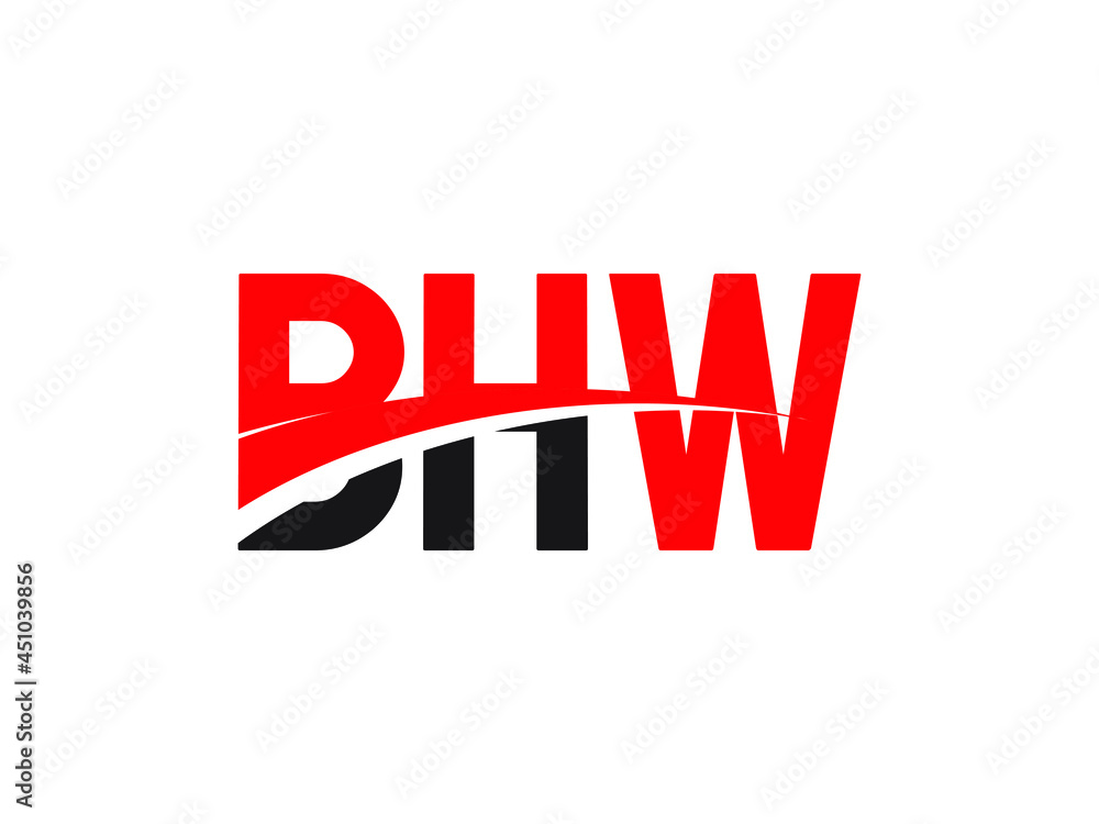BHW Letter Initial Logo Design Vector Illustration