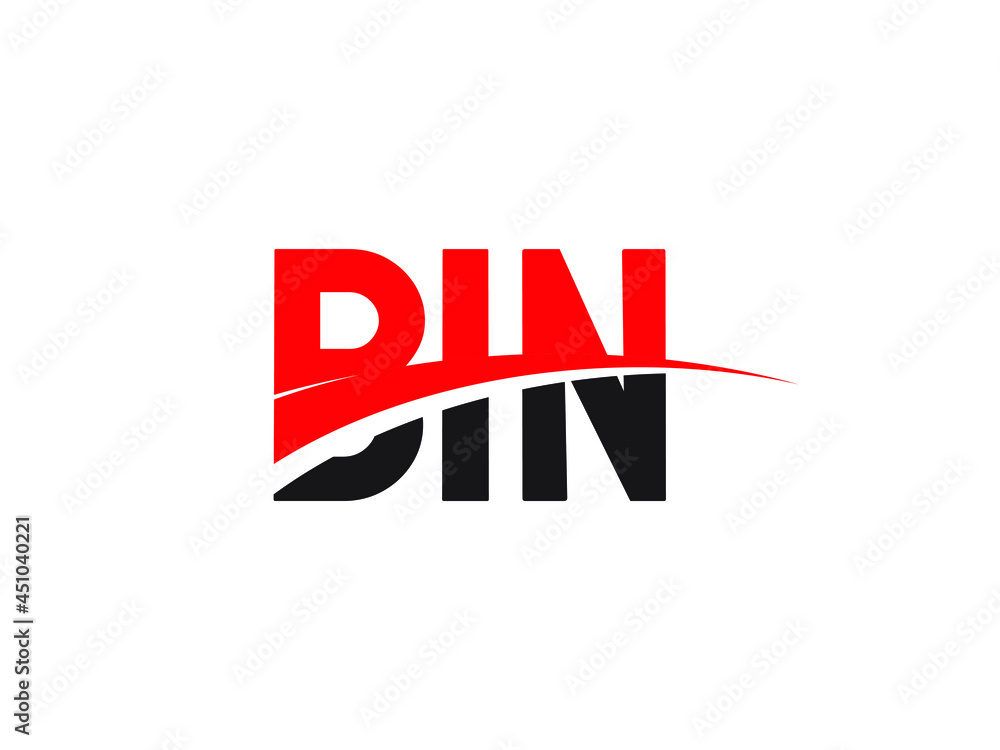 BIN Letter Initial Logo Design Vector Illustration BIN Letter Initial Logo Design Vector Illustration