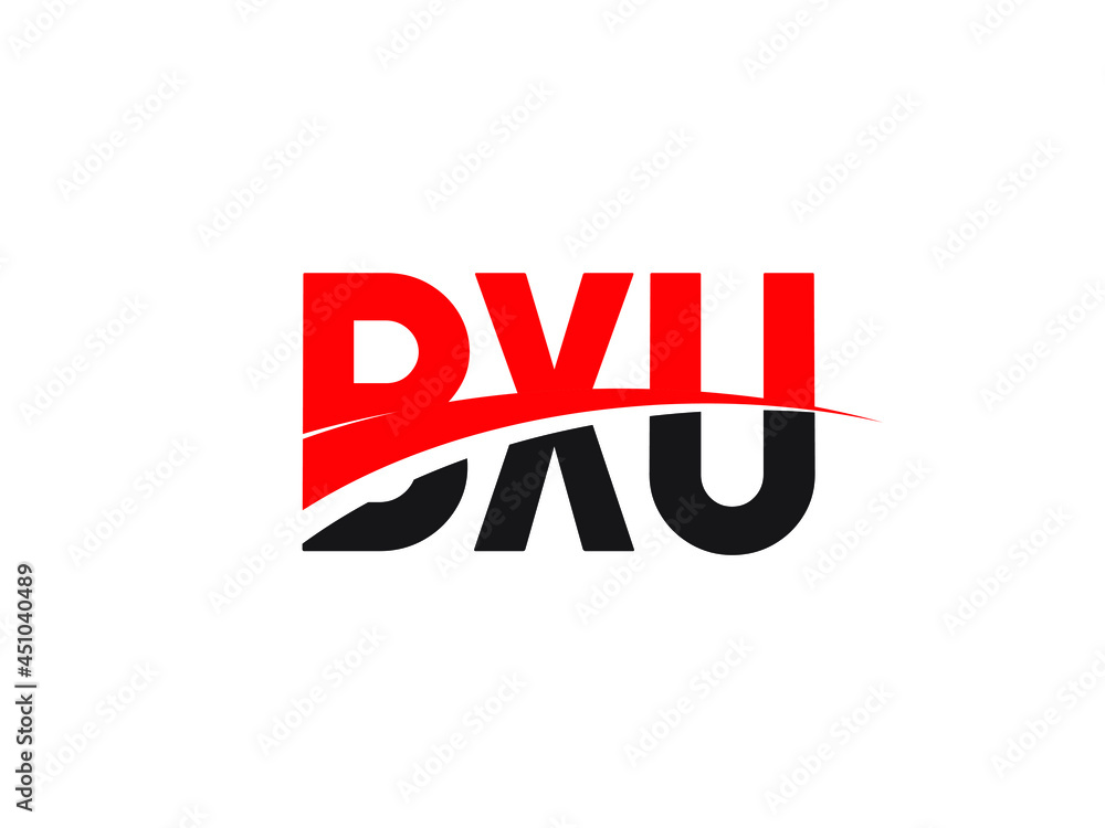 BXU Letter Initial Logo Design Vector Illustration BXU Letter Initial Logo Design Vector Illustration