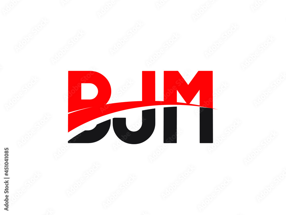 BJM Letter Initial Logo Design Vector Illustration