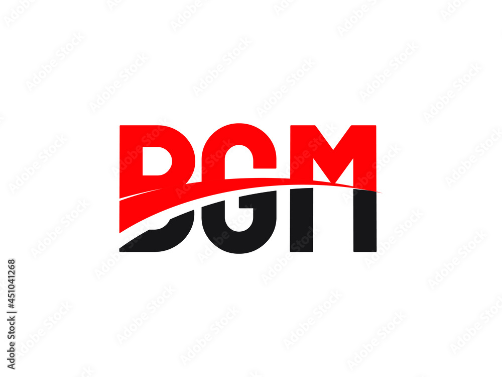 BGM Letter Initial Logo Design Vector Illustration BGM Letter Initial Logo Design Vector Illustration