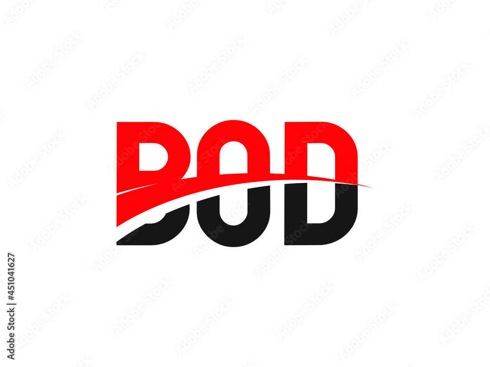 BOD Letter Initial Logo Design Vector Illustration