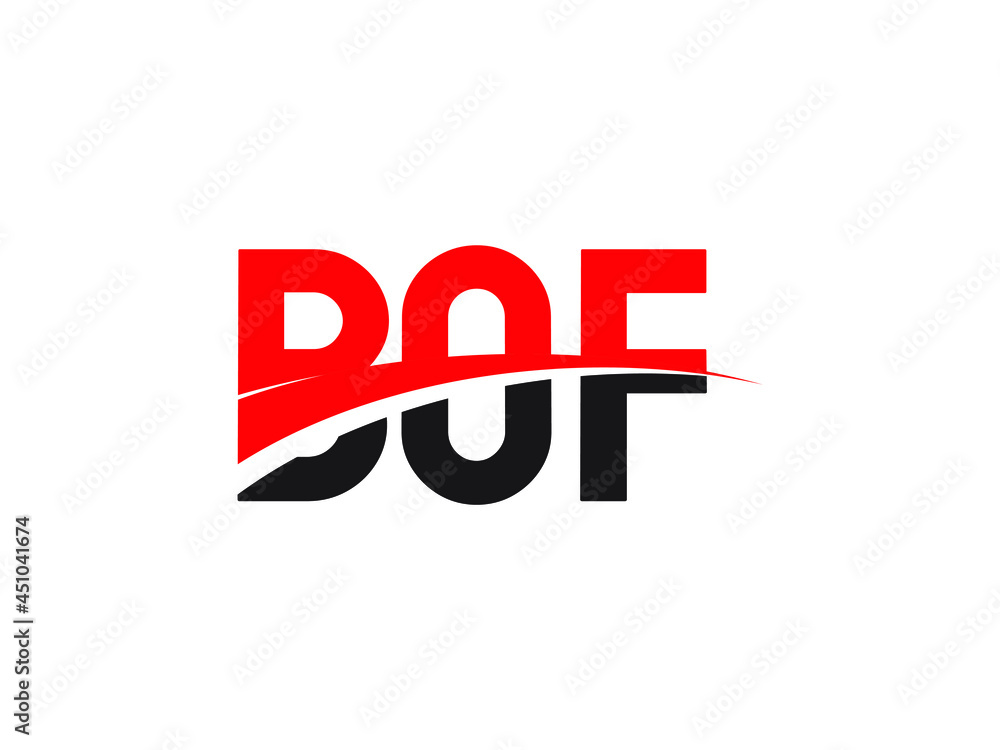 BOF Letter Initial Logo Design Vector Illustration BOF Letter Initial Logo Design Vector Illustration