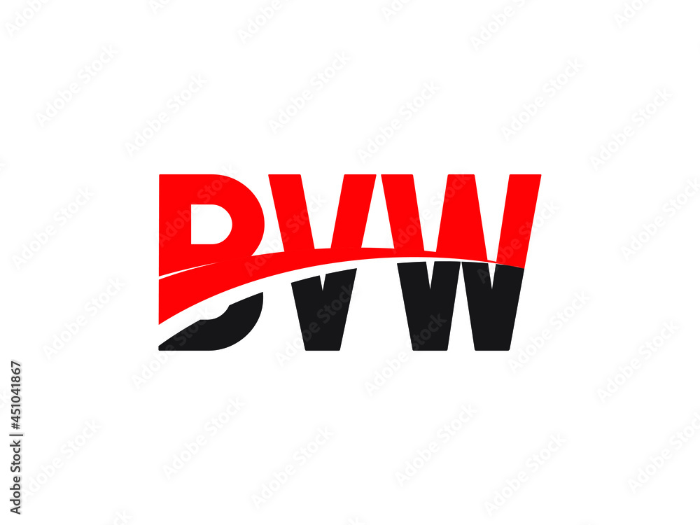 BVW Letter Initial Logo Design Vector Illustration