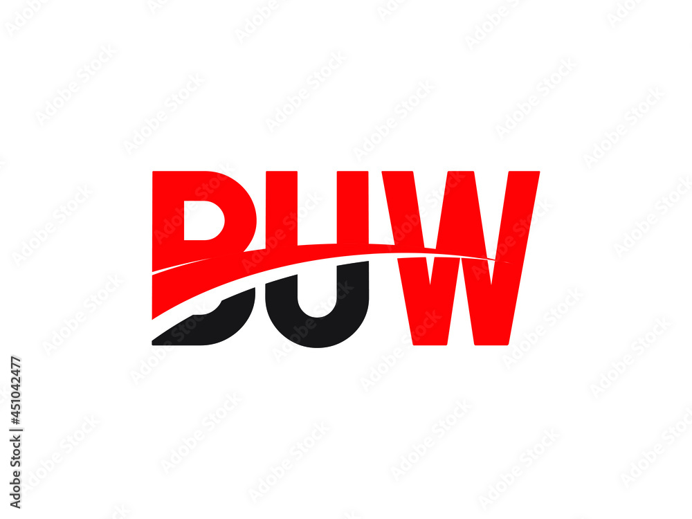BUW Letter Initial Logo Design Vector Illustration