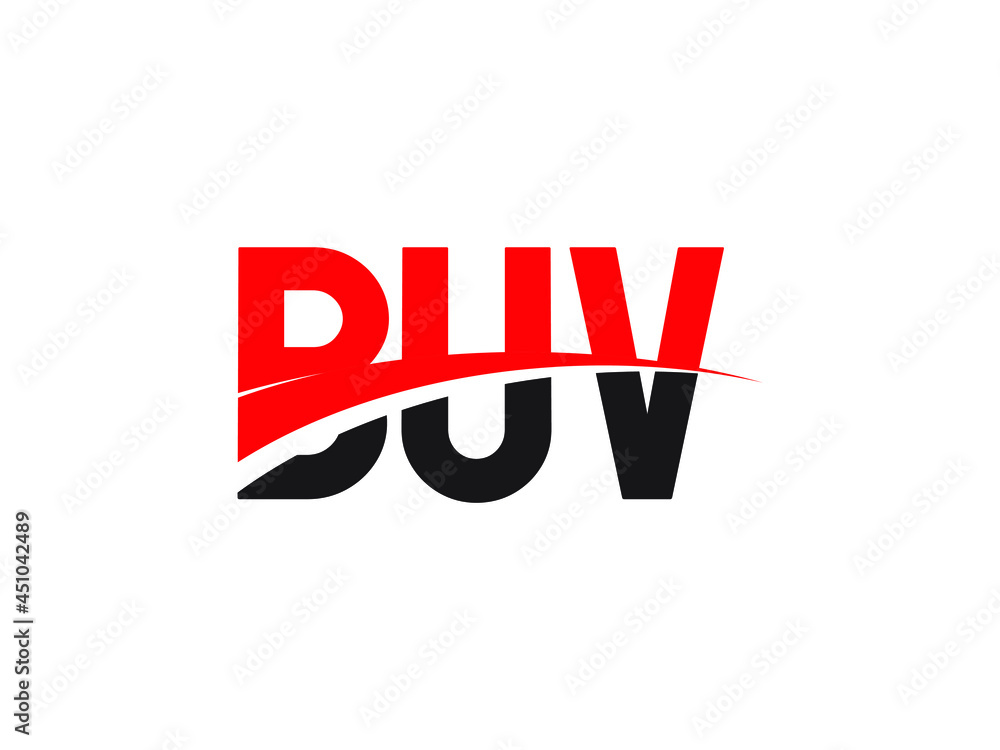 BUV Letter Initial Logo Design Vector Illustration