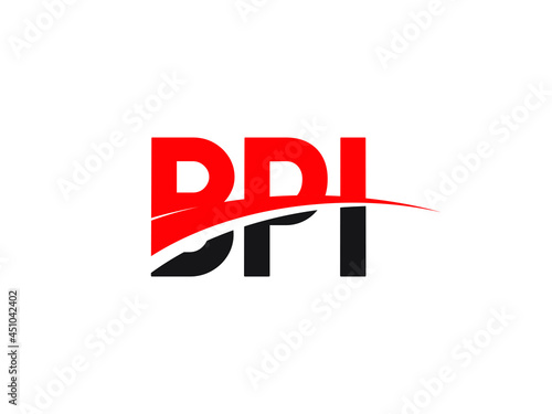 BPI Letter Initial Logo Design Vector Illustration