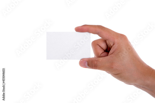 holding paper card