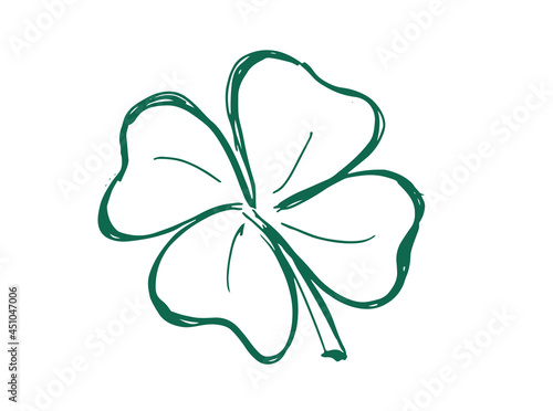 Clover, St. Patrick's Day. Hand drawn illustrations. Vector.