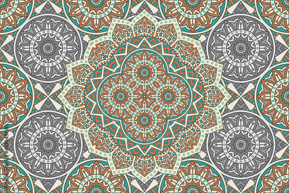 Abstract Mandala Seamless Pattern_9
