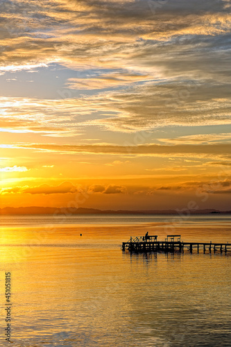 Fototapeta Naklejka Na Ścianę i Meble -  A beautiful sunset on the sea