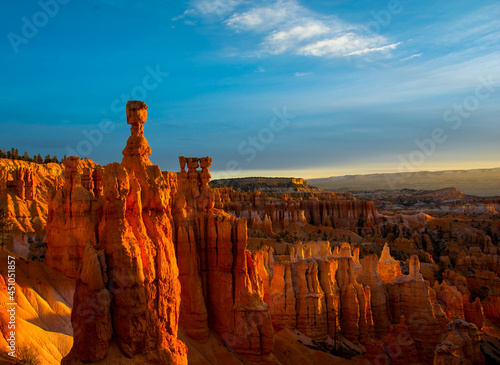 The Thor's Hammer. One of the popular hoodoos in the word. Classic view in The Bryce Canyon