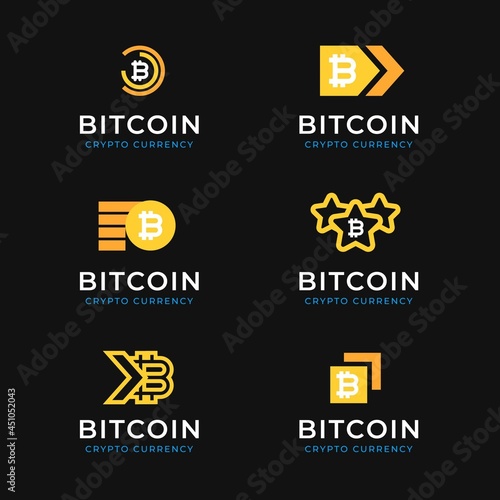 Flat Design Bitcoin Logos Pack_4