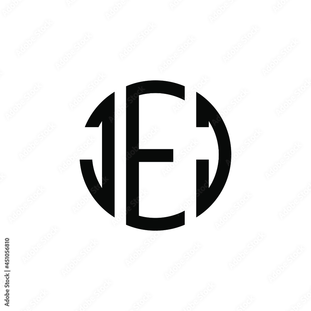 JEJ letter logo design. JEJ modern letter logo with black background. JEJ creative  letter logo. simple and modern letter JEJ logo template, JEJ circle letter logo design with circle shape. JEJ  - obrazy, fototapety, plakaty 