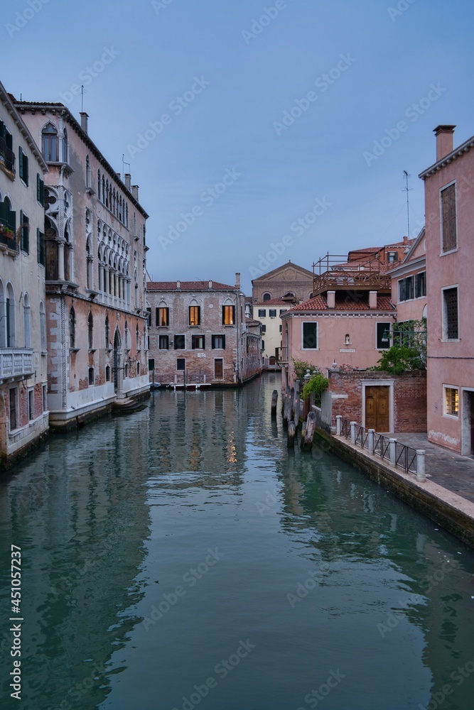 city canals of venice city, italy