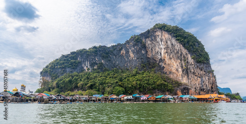 Landscape with Panyi island, Phang Nga region at south of Thailand photo