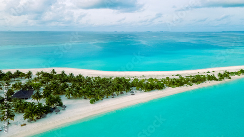 Incredibly beautiful landscape.  Island of the Maldives. Turquoise water, beautiful sky.  Aerial view