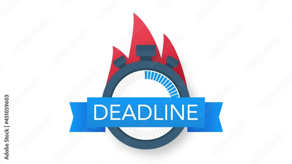 Dates and Deadlines icon. Time icon. Lack of time concept. Motion graphics. Stock ビデオ Adobe Stock