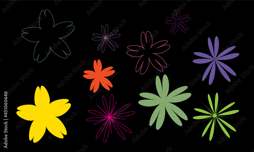 Set Of Flower Vectors