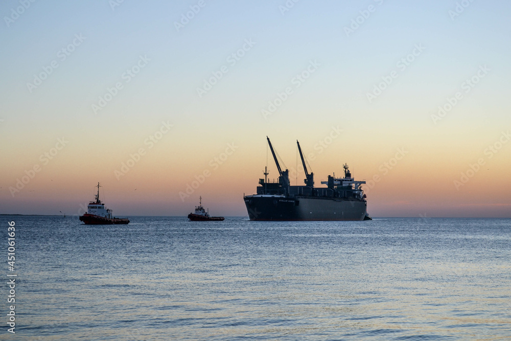 Barcos no mar de Setúbal