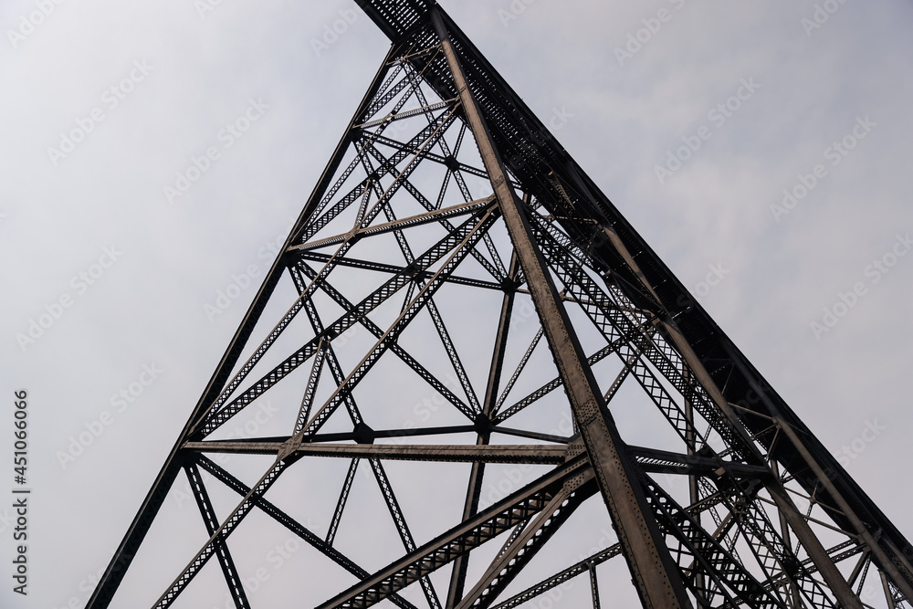The historic High Level viaduct bridge spanning the Old Man river valley in Lethbridge The historic High Level viaduct bridge spanning the Old Man river valley in Lethbridge