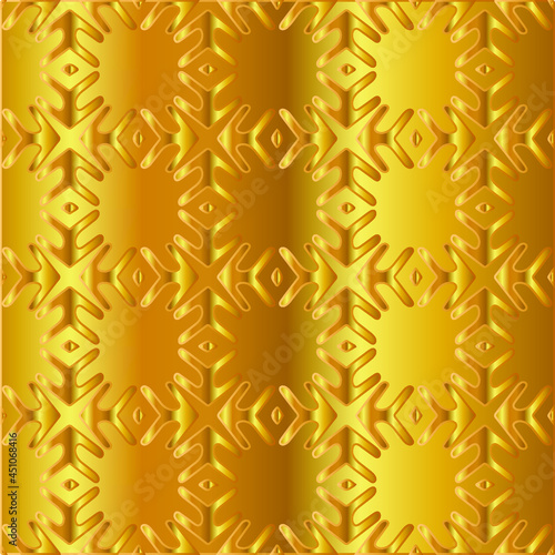 Geometric vector pattern with yellow and white gradient. gold ornament for wallpapers and backgrounds. 