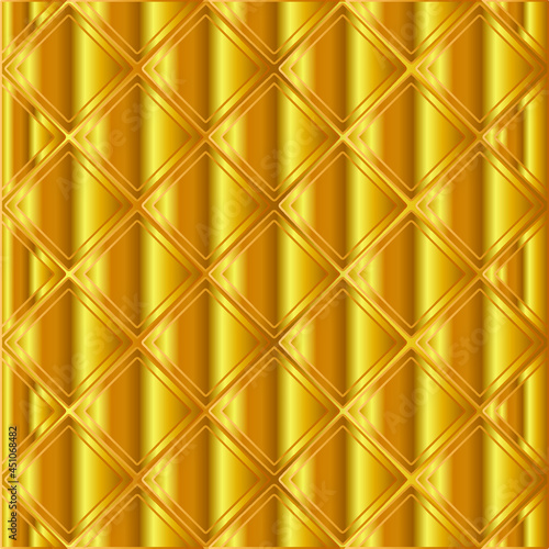 Geometric vector pattern with yellow and white gradient. gold ornament for wallpapers and backgrounds. 