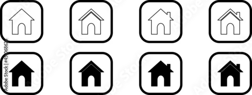 home icon for web  address icon for web  vector symbol illustration