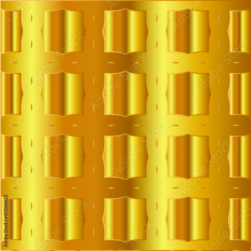 Geometric vector pattern with yellow and white gradient. gold ornament for wallpapers and backgrounds. 