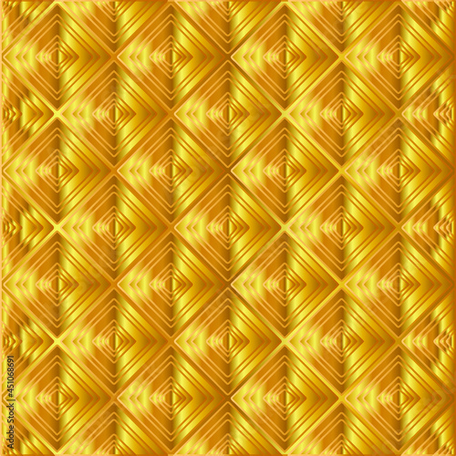Geometric vector pattern with yellow and white gradient. gold ornament for wallpapers and backgrounds. 