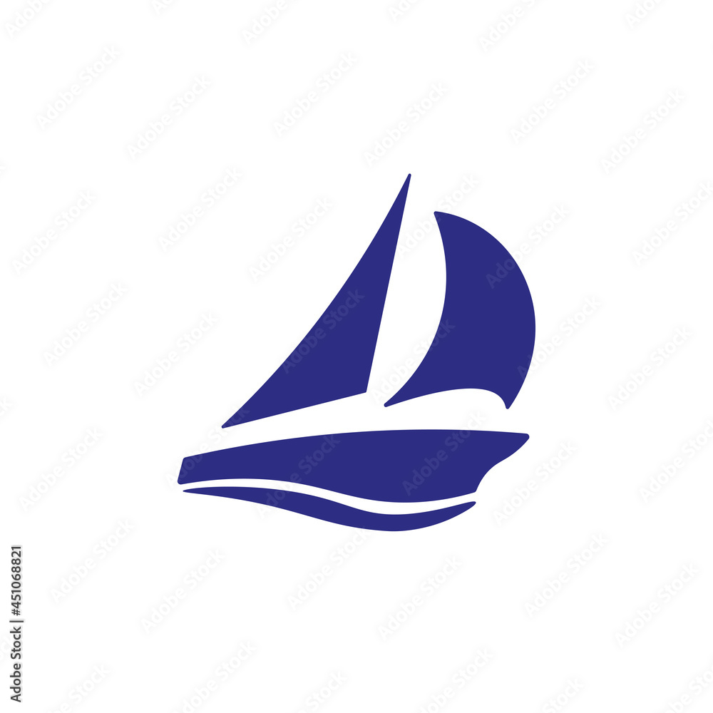 Fototapeta premium Ship yacht icon. Vector concept illustration for design. 