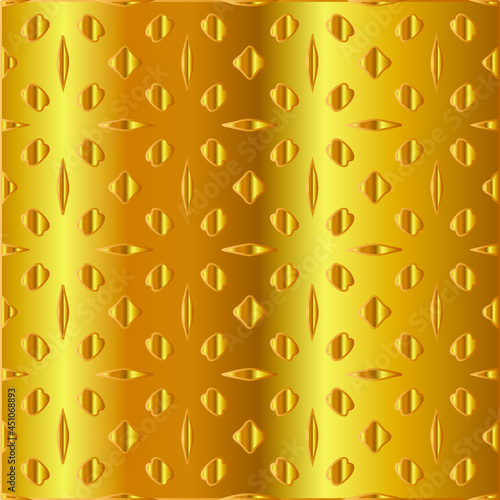 Geometric vector pattern with yellow and white gradient. gold ornament for wallpapers and backgrounds. 