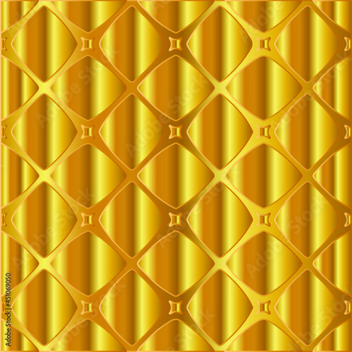Geometric vector pattern with yellow and white gradient. gold ornament for wallpapers and backgrounds.
