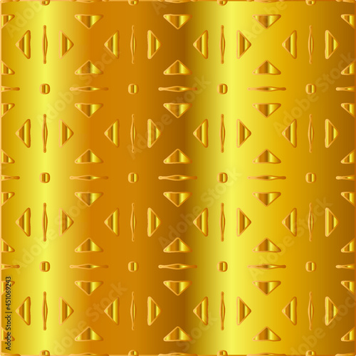 Geometric vector pattern with yellow and white gradient. gold ornament for wallpapers and backgrounds.
