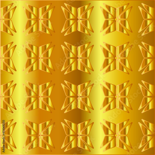 Geometric vector pattern with yellow and white gradient. gold ornament for wallpapers and backgrounds.
