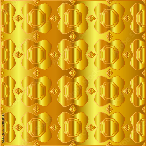 Geometric vector pattern with yellow and white gradient. gold ornament for wallpapers and backgrounds.
